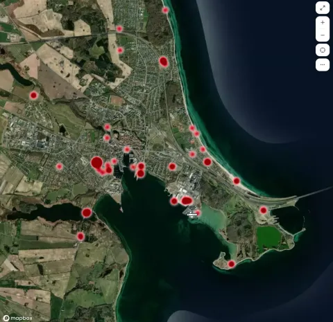 Example: the AirPlate heatmap of past drone detections